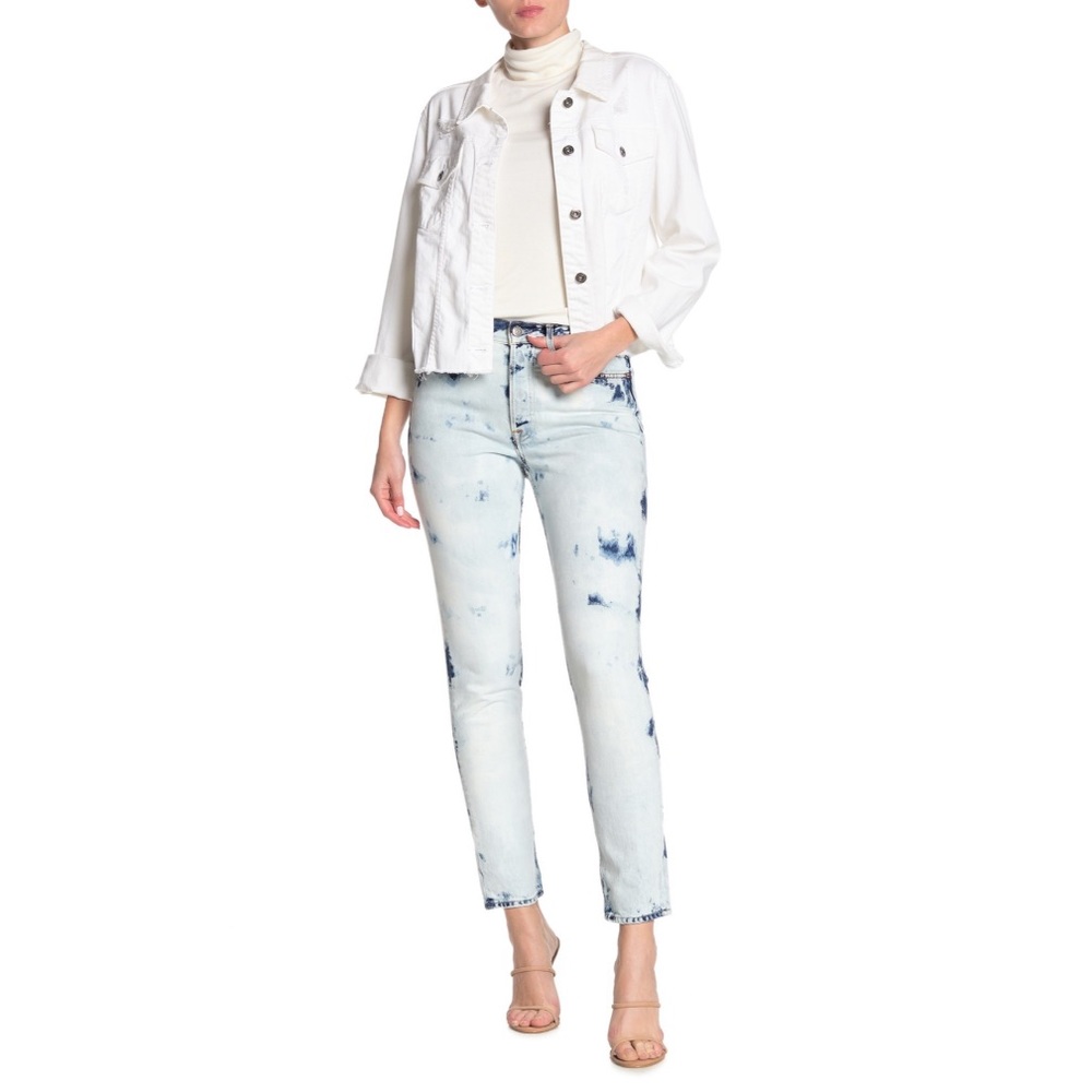 GRLFRND Karolina Sun Bleach High Rise Skinny Jeans